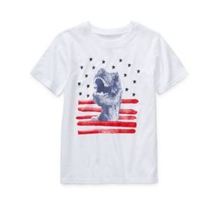 NWT City Streets Dinosaur/flag shirt - 14/16 Husky